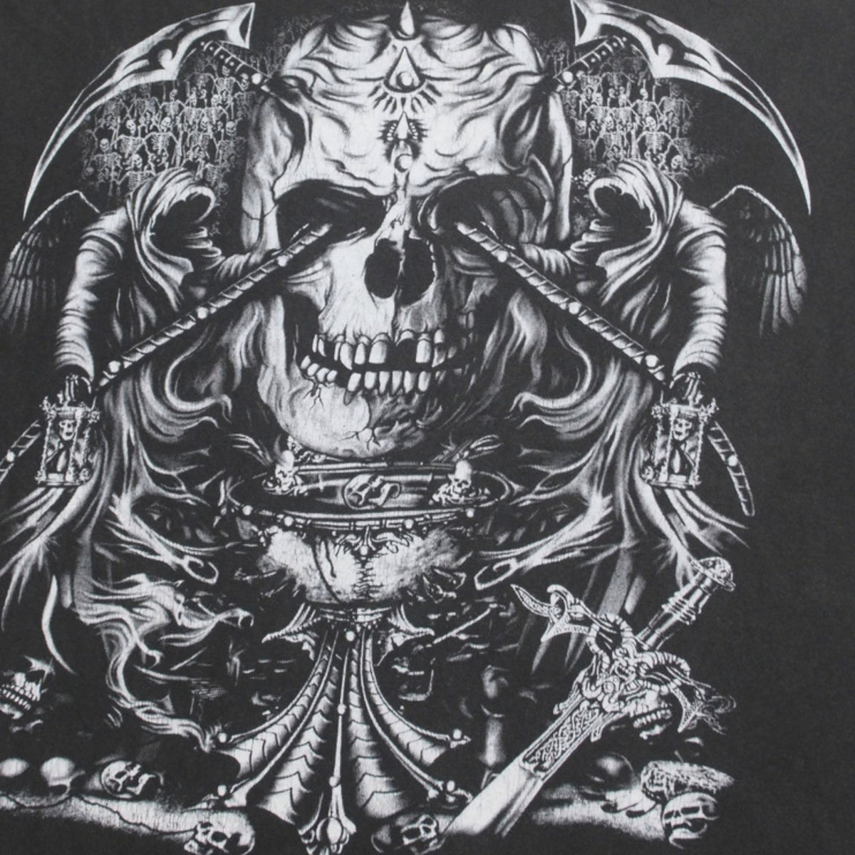 2010S "GRIM REAPER SKULL" DOUBLE SIDED TEE