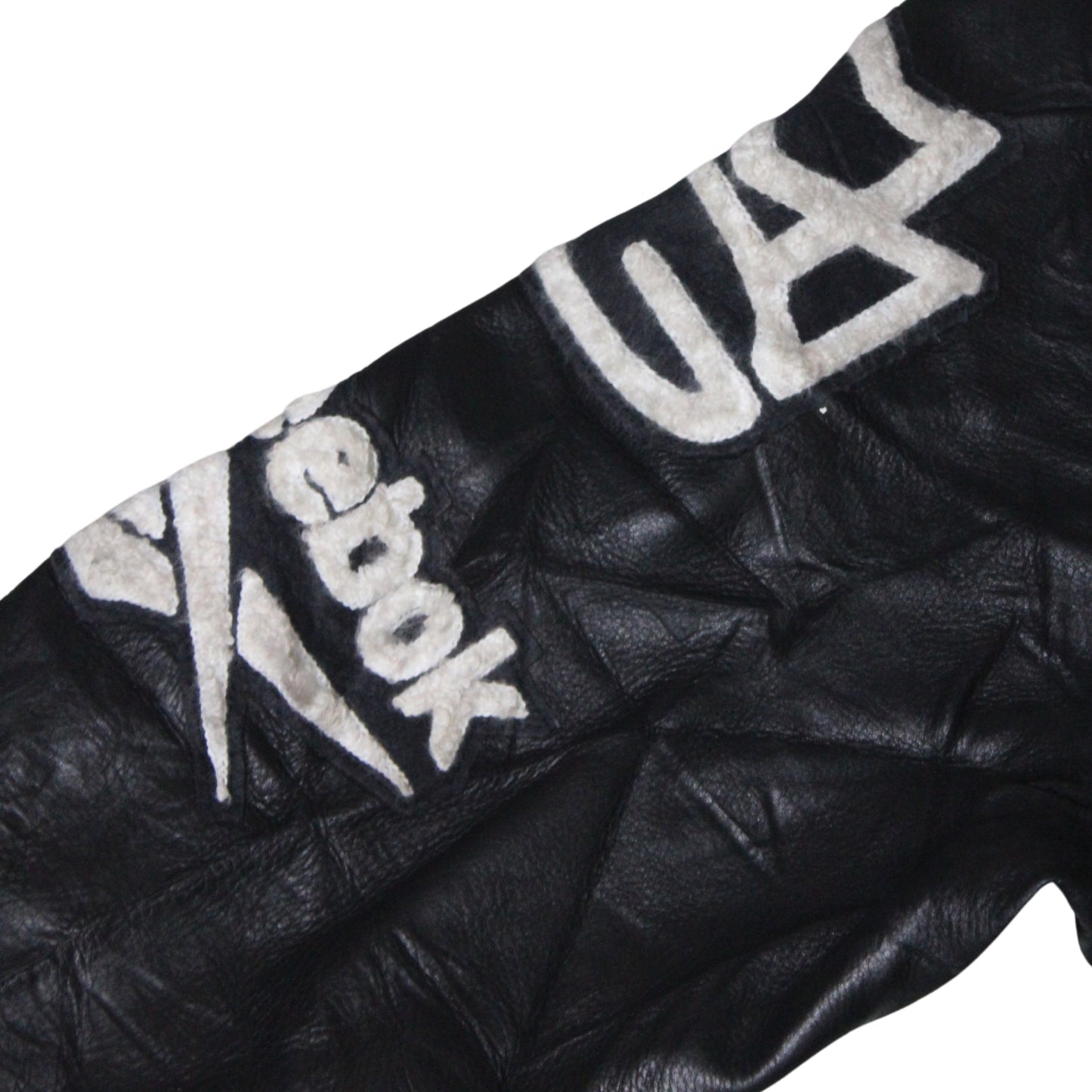 VTG BLACK BOTTLE GIRLS VARSITY JACKET