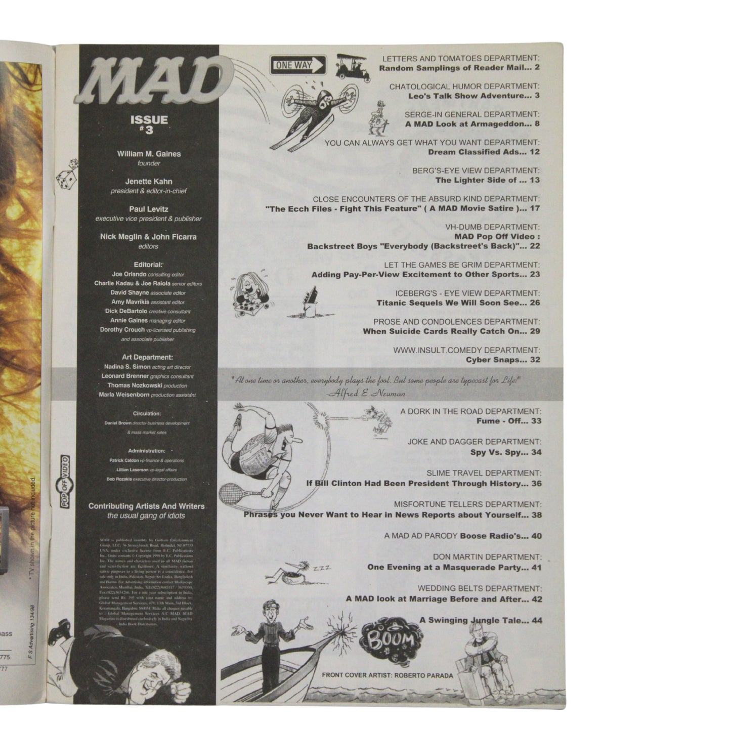MAD MAGAZINE – ISSUE NO. 3 (1998)