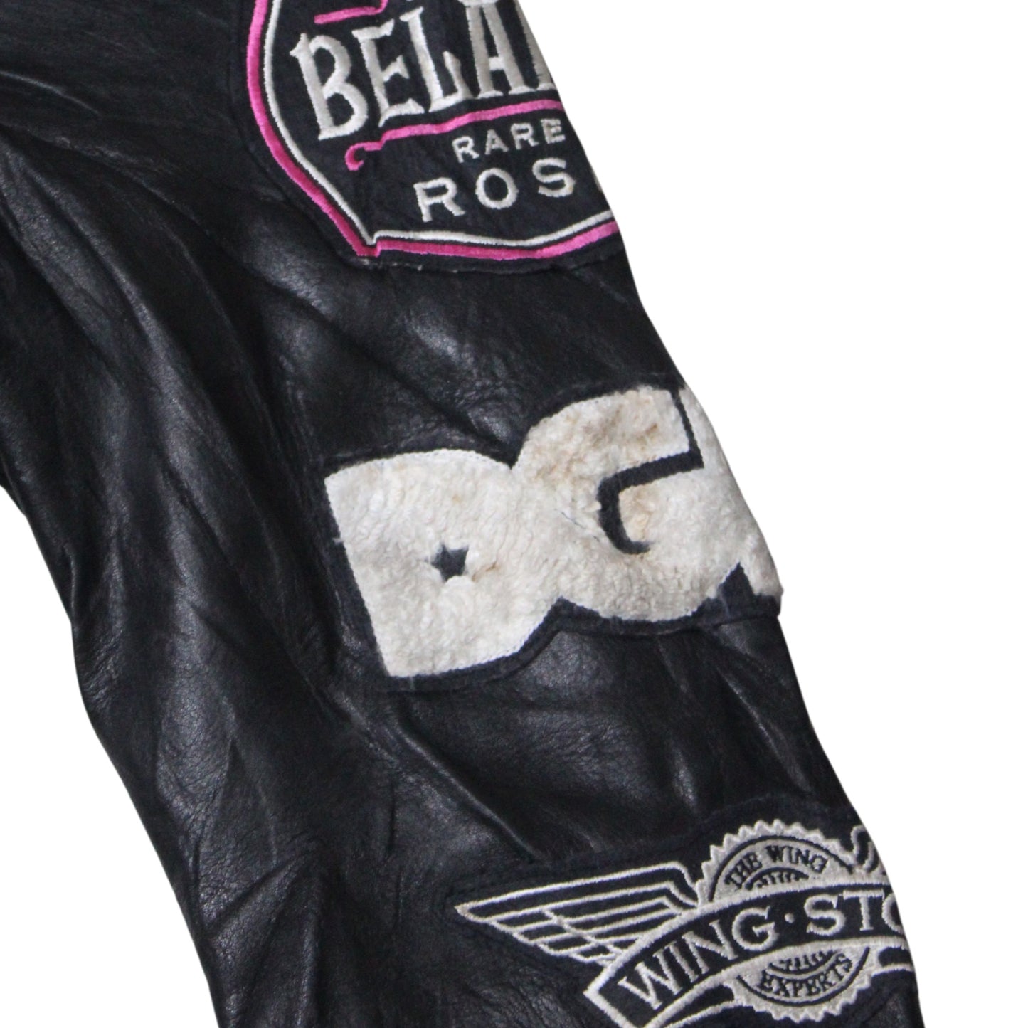 VTG BLACK BOTTLE GIRLS VARSITY JACKET