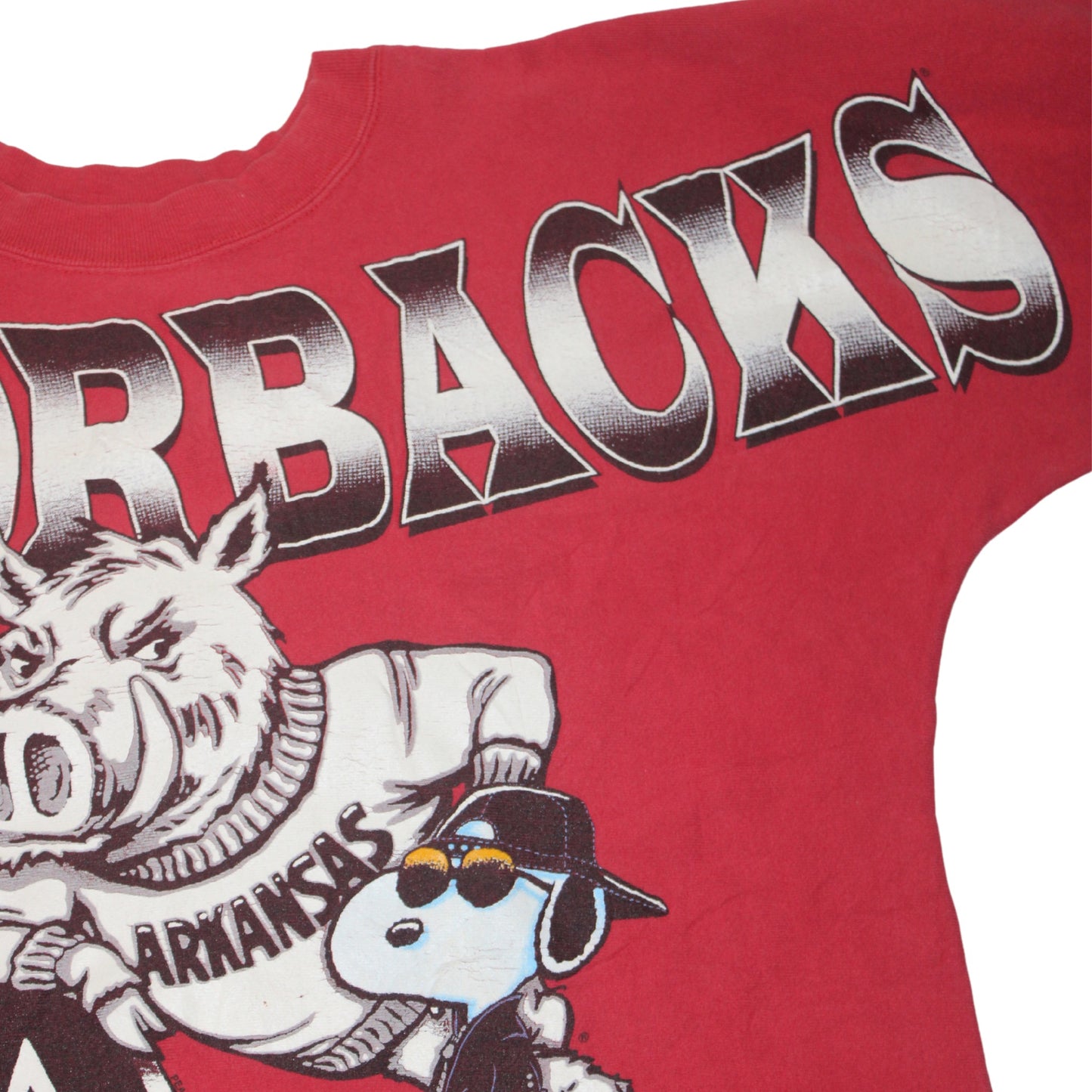 1990S ARKANSAS RAZORBACKS × PEANUTS SWEATSHIRT