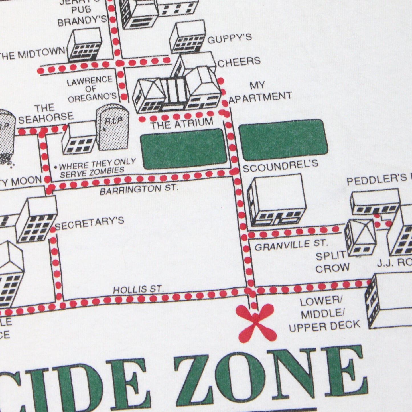 1990S PUB CRAWL “SUICIDE ZONE” TEE