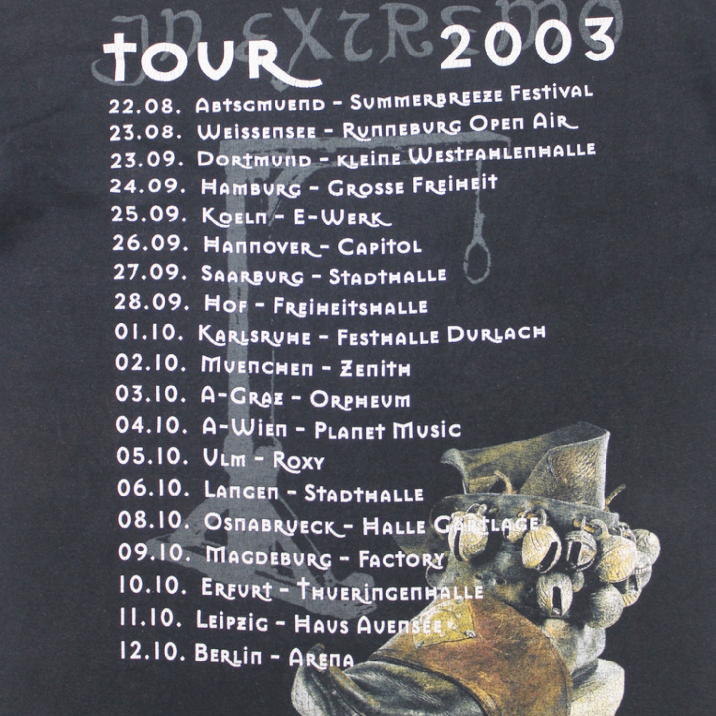 2003 IN EXTREMO "TOUR 2003" BAND TEE