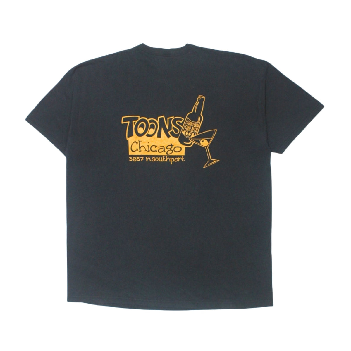 2000S TOONS BAR & GRILL CHICAGO "GOOD FOOD COLD BEER" TEE