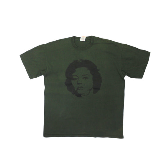 2010S GREEN FACE PRINT TEE