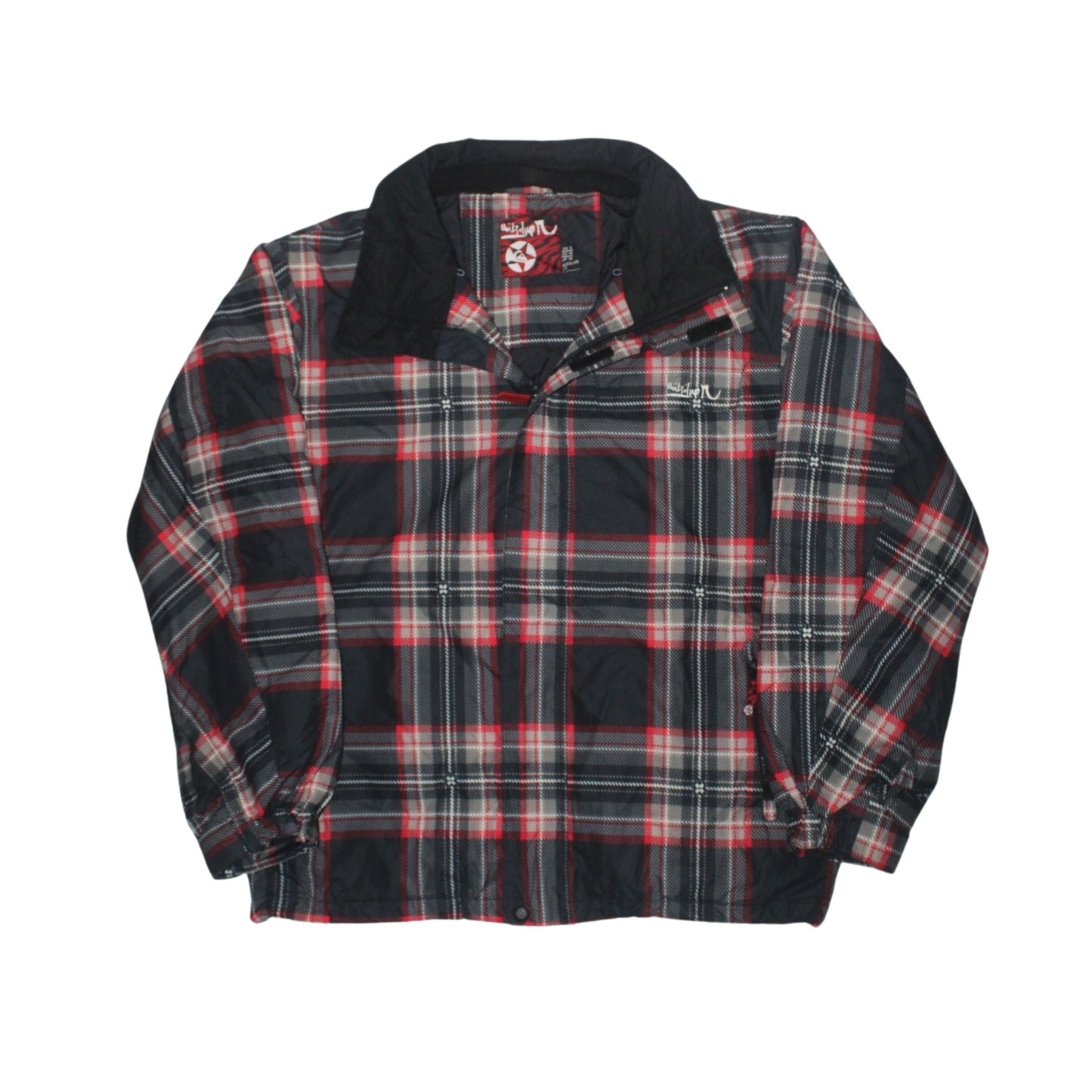 VINTAGE QUIKSILVER PLAID PADDED JACKET