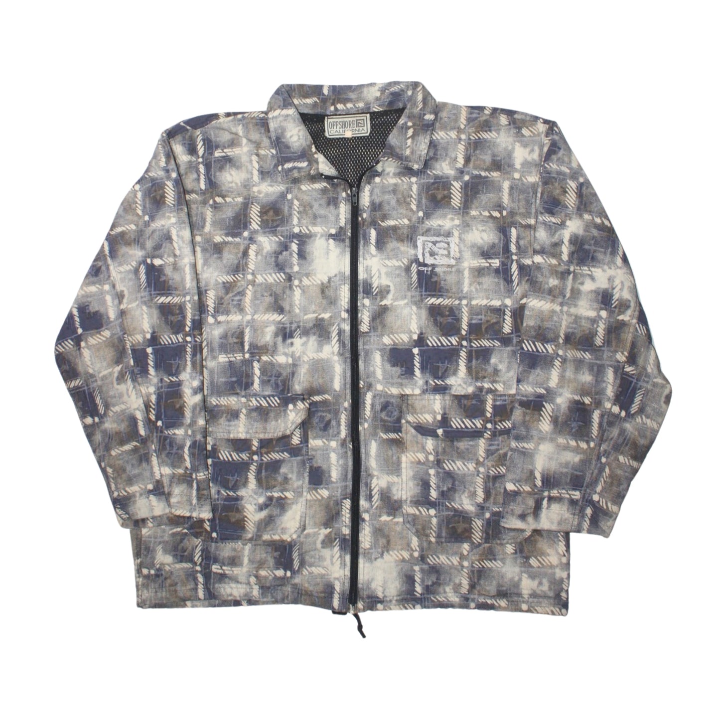 VINTAGE OFFSHORE CALIFORNIA AOP ZIP WINDCHEATER JACKET