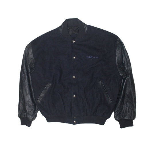 1990S ASTRO WEAR “UMOEN” LEATHER-SLEEVE VARSITY JACKET