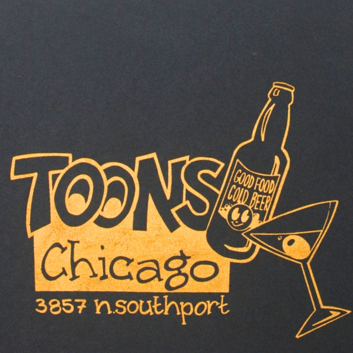 2000S TOONS BAR & GRILL CHICAGO "GOOD FOOD COLD BEER" TEE