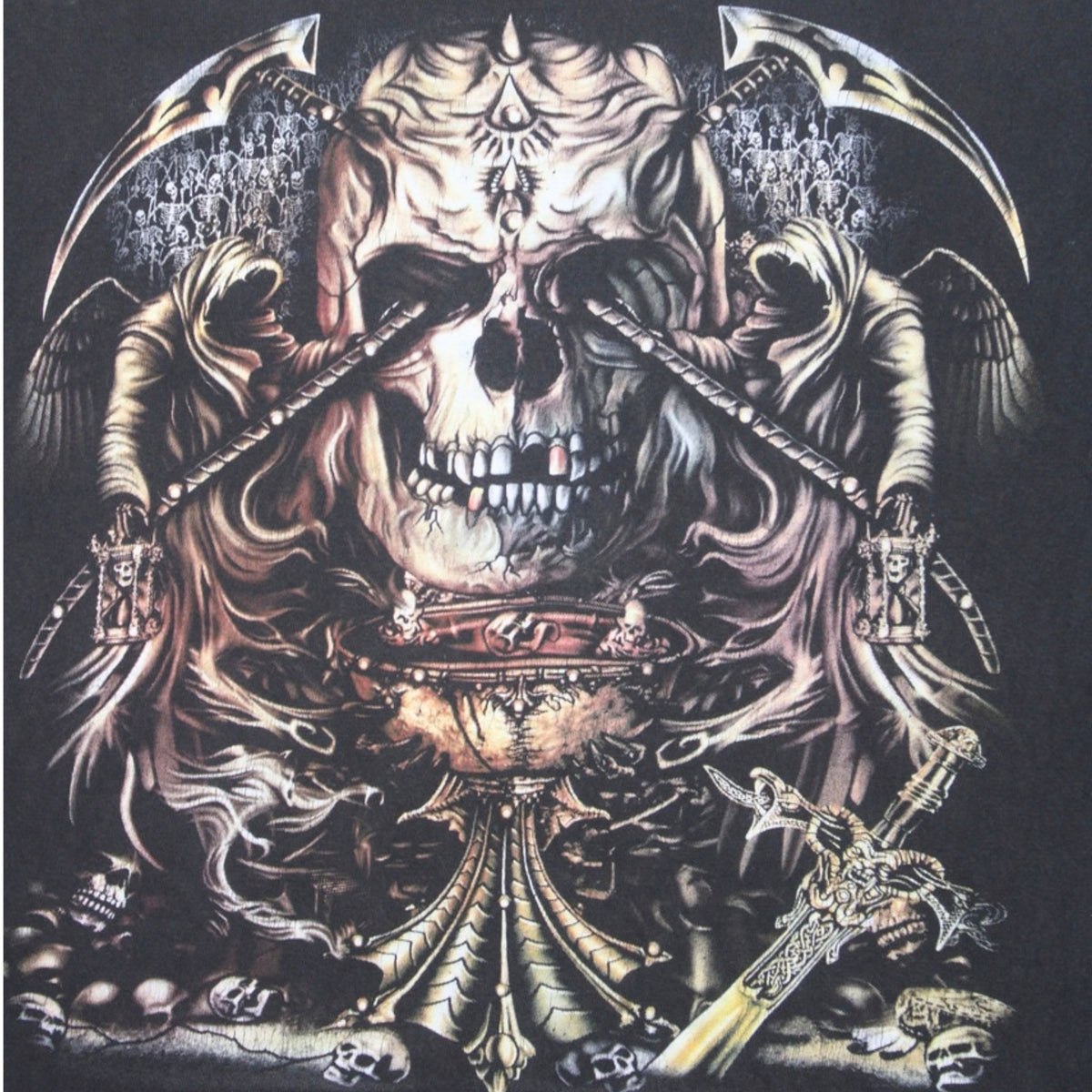 2010S "GRIM REAPER SKULL" DOUBLE SIDED TEE