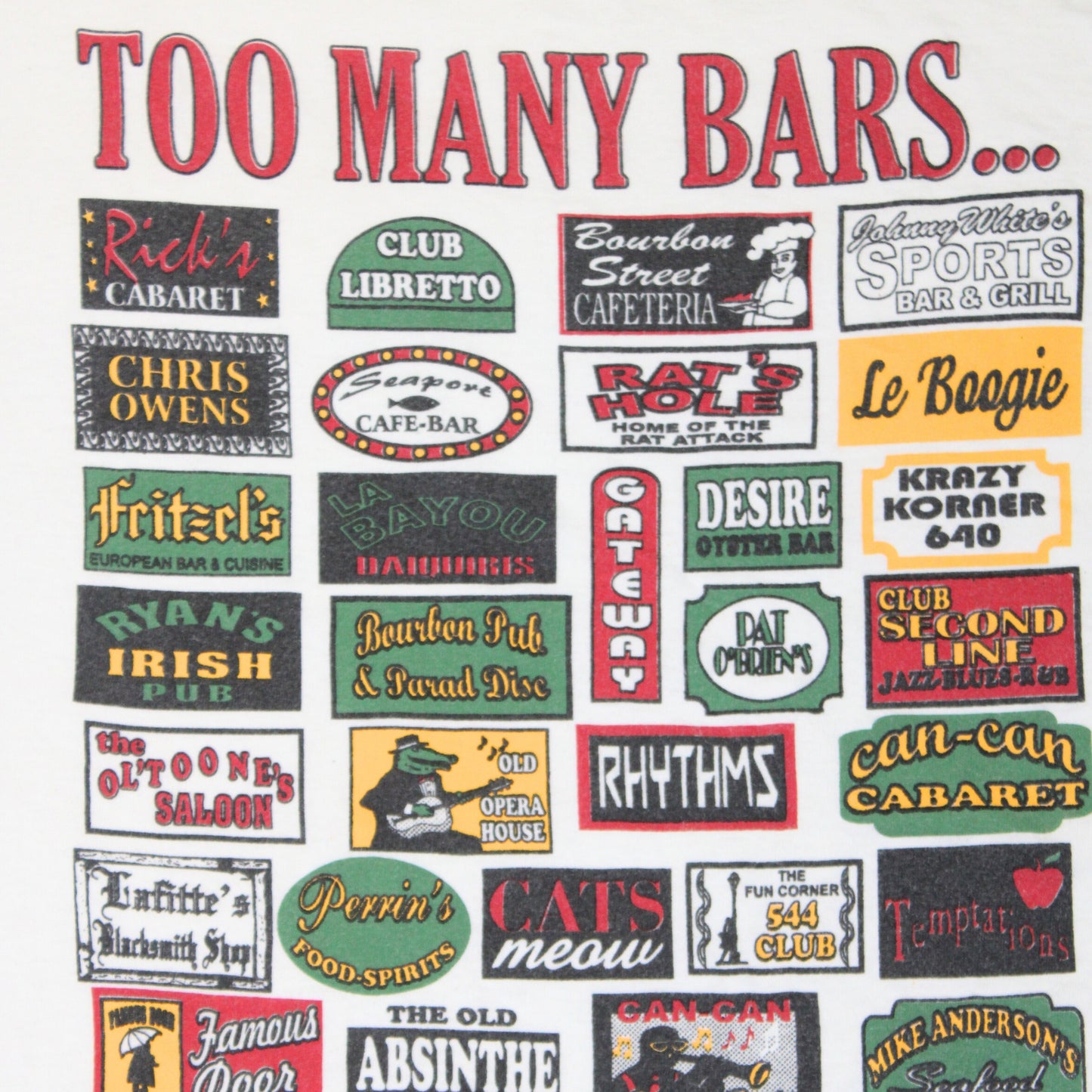 2000S TOO MANY BARS TEE