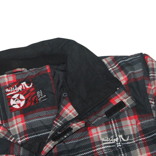 VINTAGE QUIKSILVER PLAID PADDED JACKET