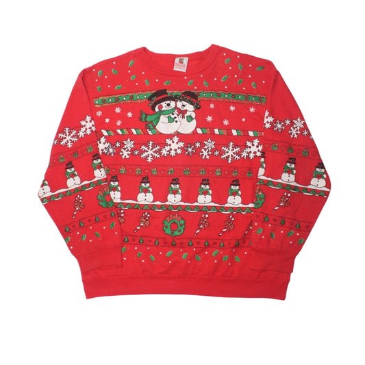 1990S SNOWMAN HOLIDAY CHRISTMAS SWEATER