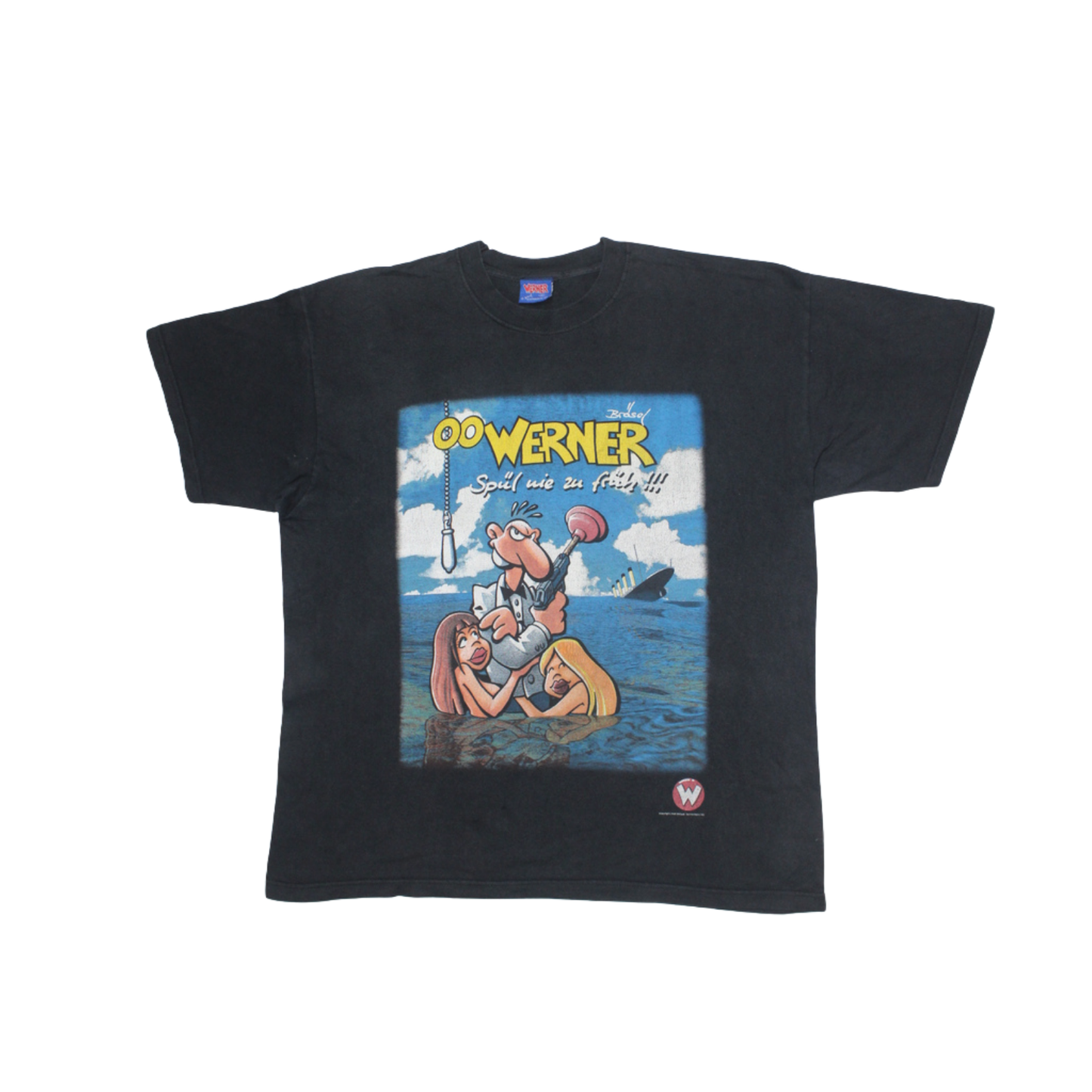 2000 WERNER "SPÜL NIE ZU FRÜH" GERMAN COMIC TEE