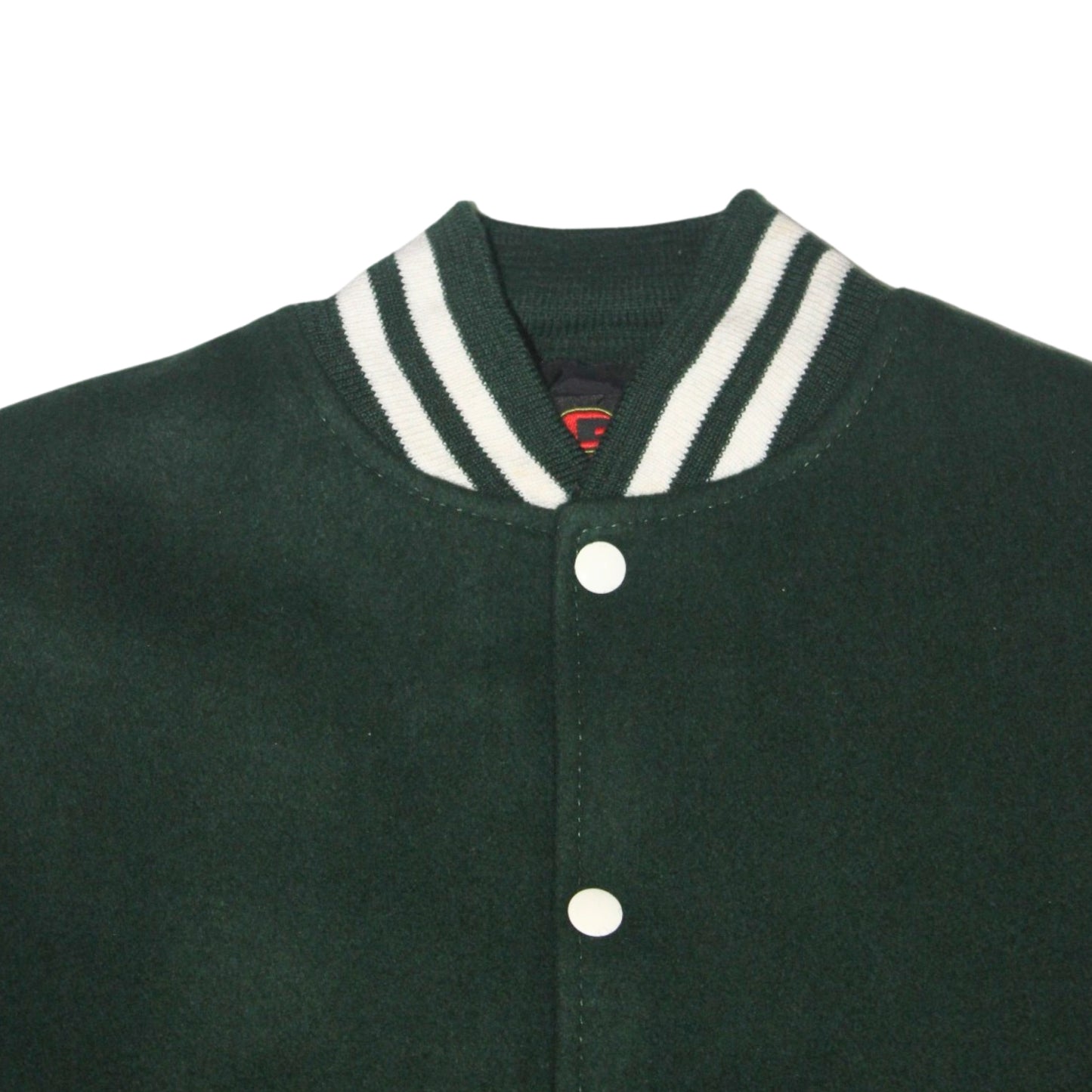 2000S GAMEDAY CLASSIC GREEN AND WHITE VARSITY JACKET