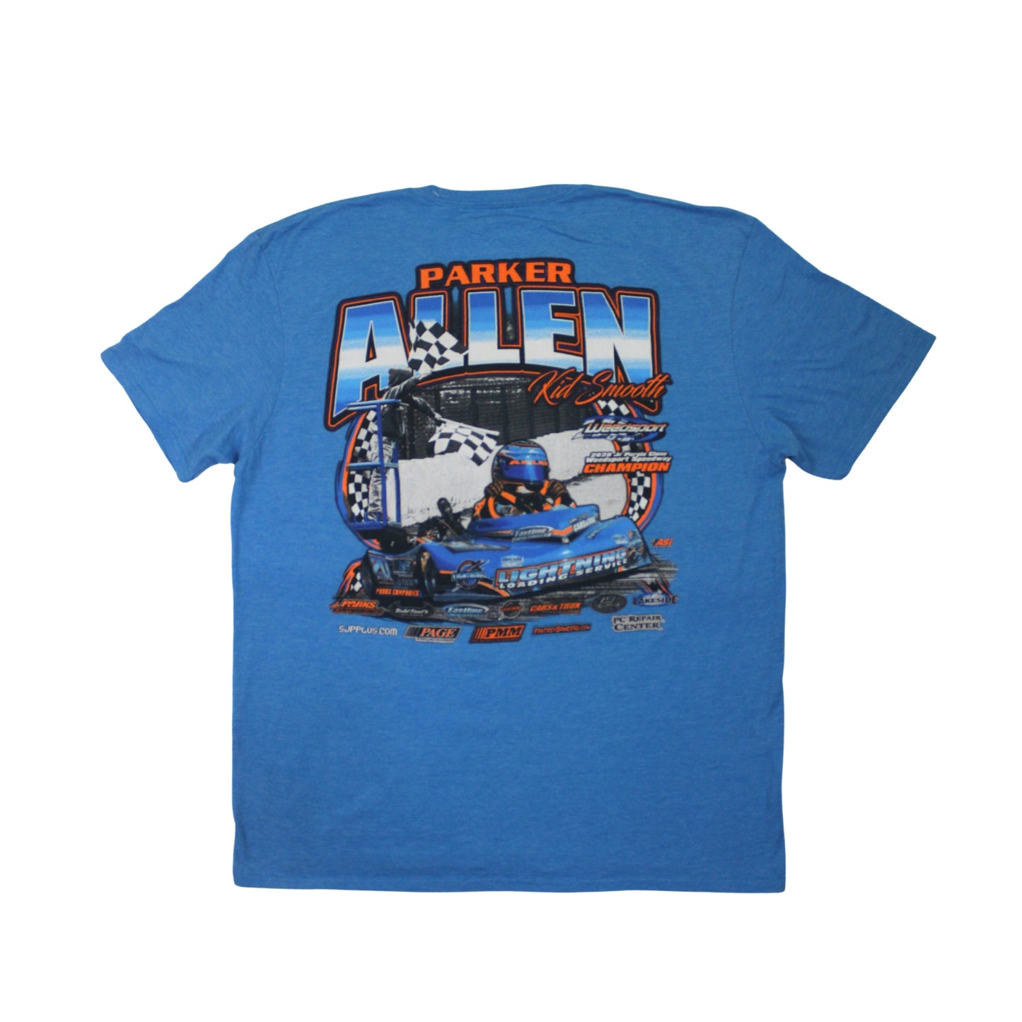 2020 PARKER ALLEN “KID SMOOTH” WEEDSPORT SPEEDWAY CHAMPION TEE