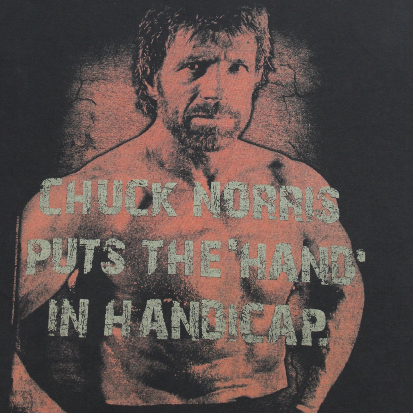 2013 CHUCK NORRIS “PUTS THE HAND IN HANDICAP” GRAPHIC TEE