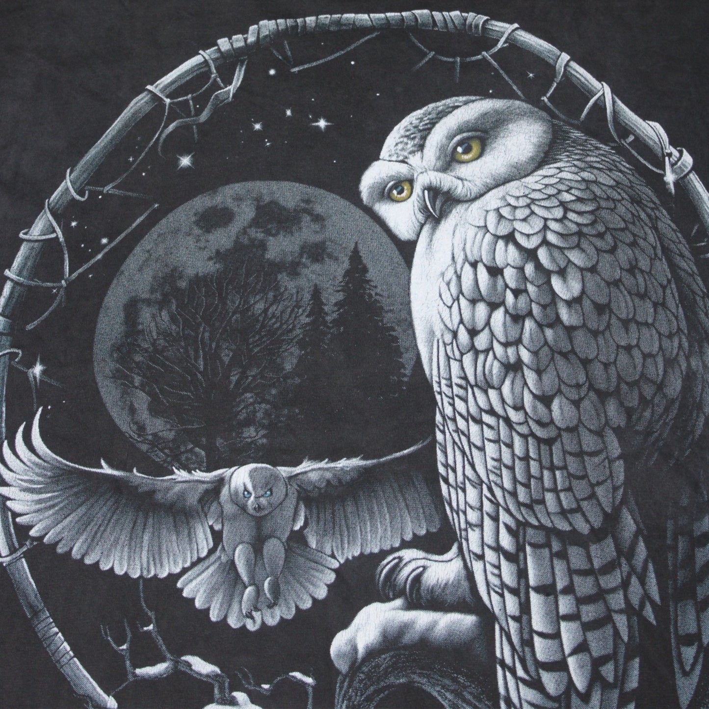 1990S ROCK EAGLE OWL MOON TEE