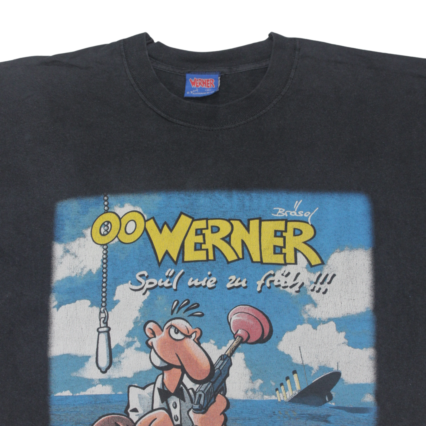 2000 WERNER "SPÜL NIE ZU FRÜH" GERMAN COMIC TEE