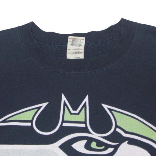 2000S SEATTLE SEAHAWKS BATMAN LOGO CREWNECK SWEATSHIRT