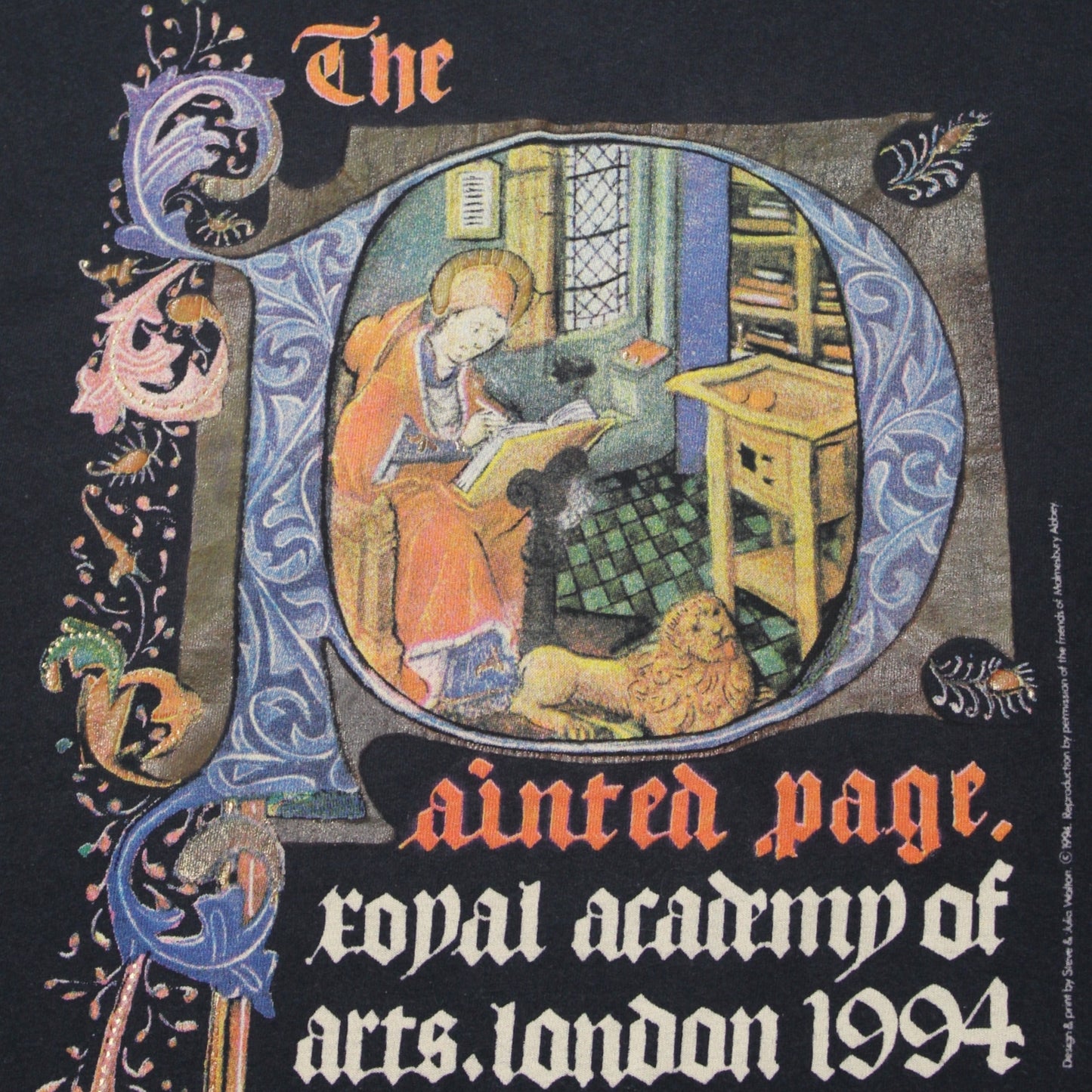 1994 THE PAINTED PAGE ROYAL ACADEMY OF ARTS LONDON TEE