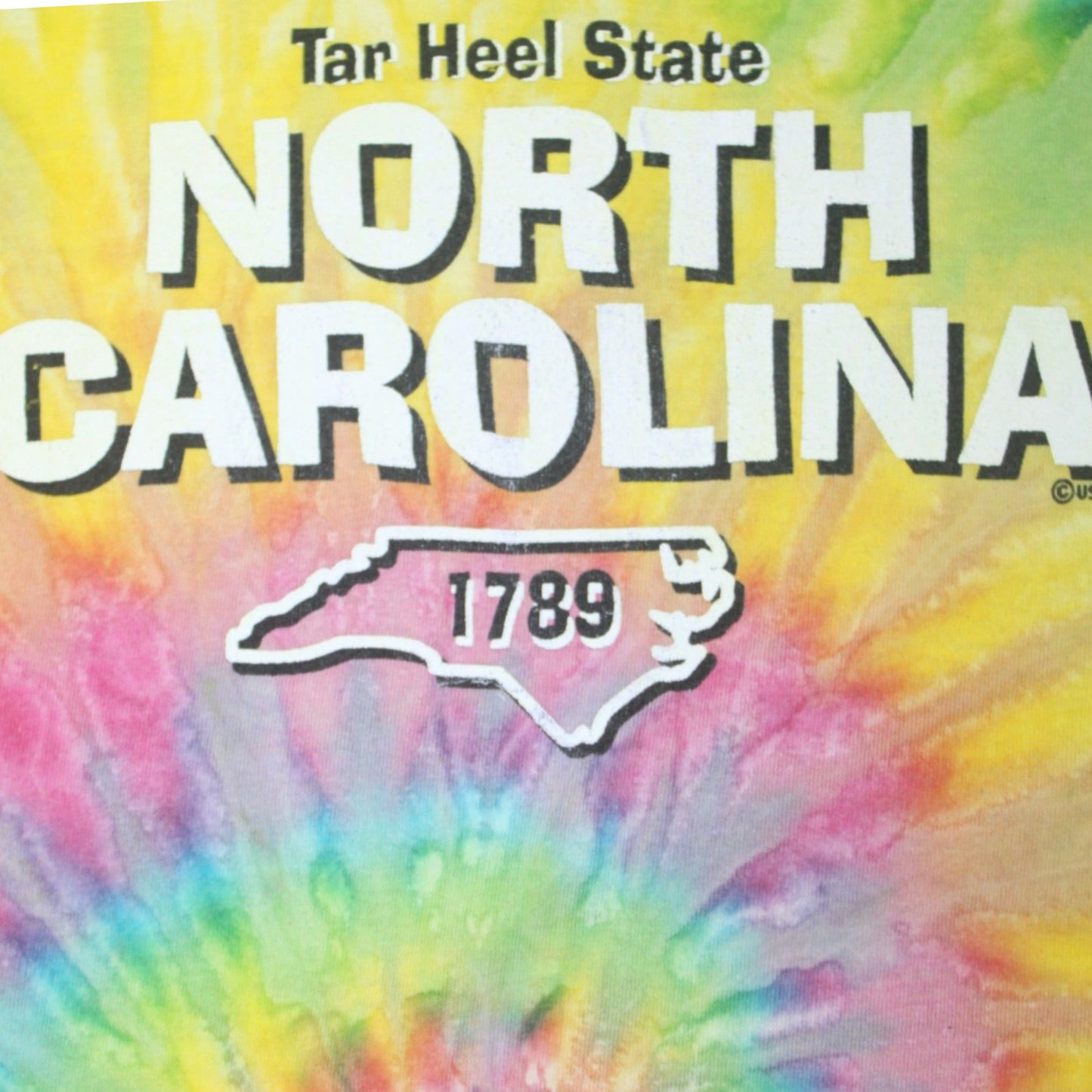 2000S NORTH CAROLINA TIE-DYE TOURIST TEE