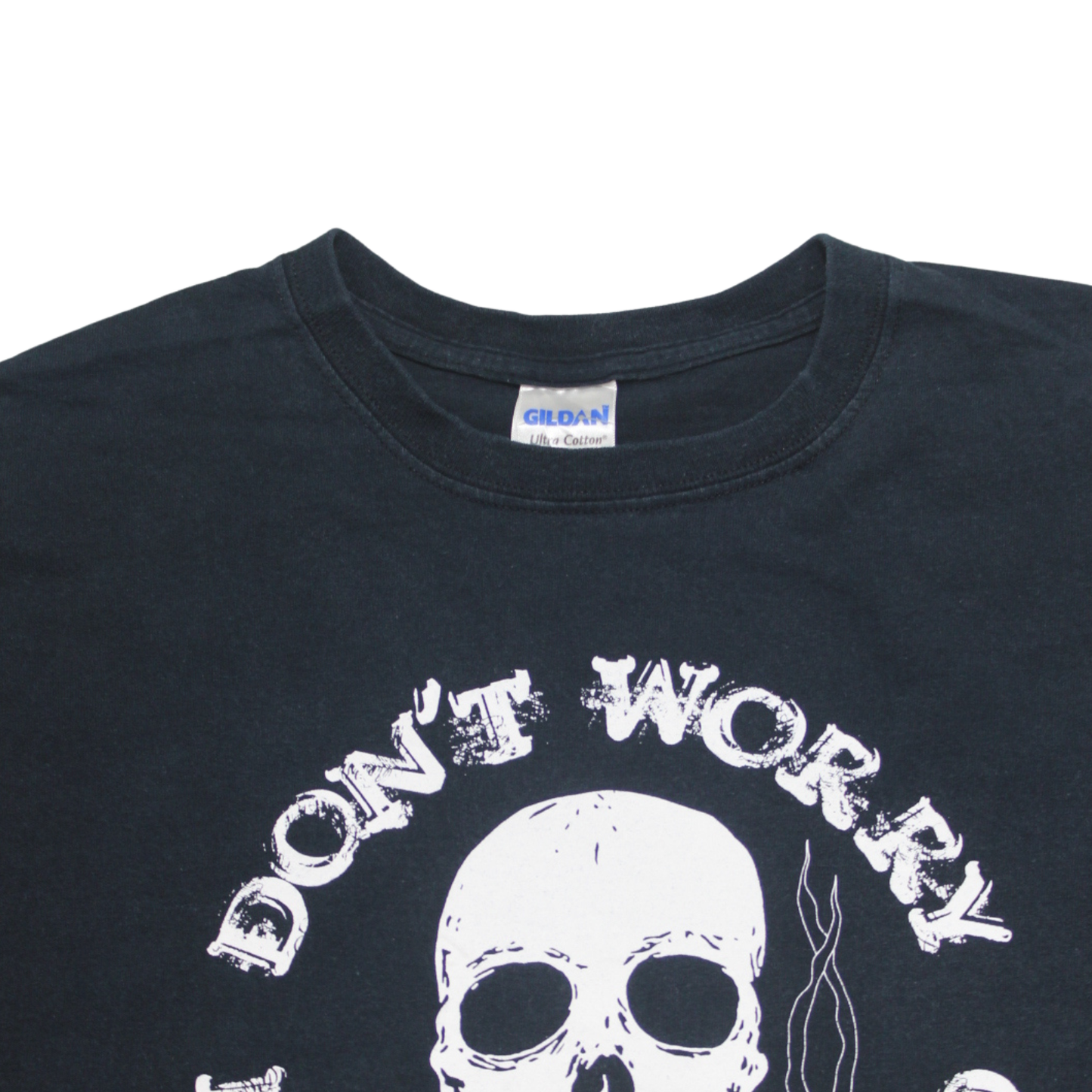 2000S "DON'T WORRY I'M JUST STONED" SKULL TEE