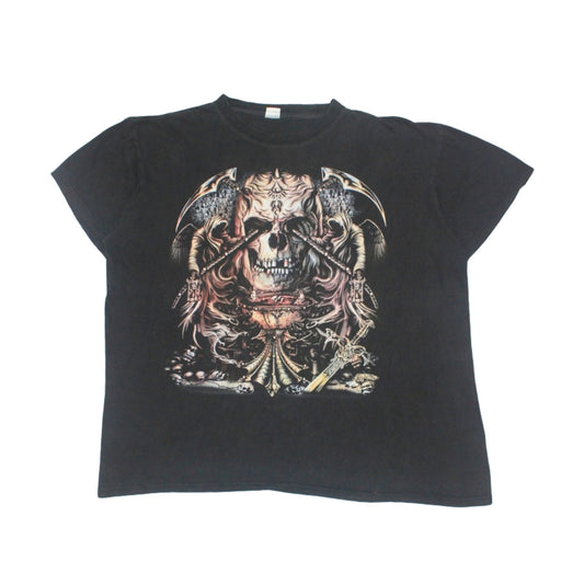 2010S "GRIM REAPER SKULL" DOUBLE SIDED TEE
