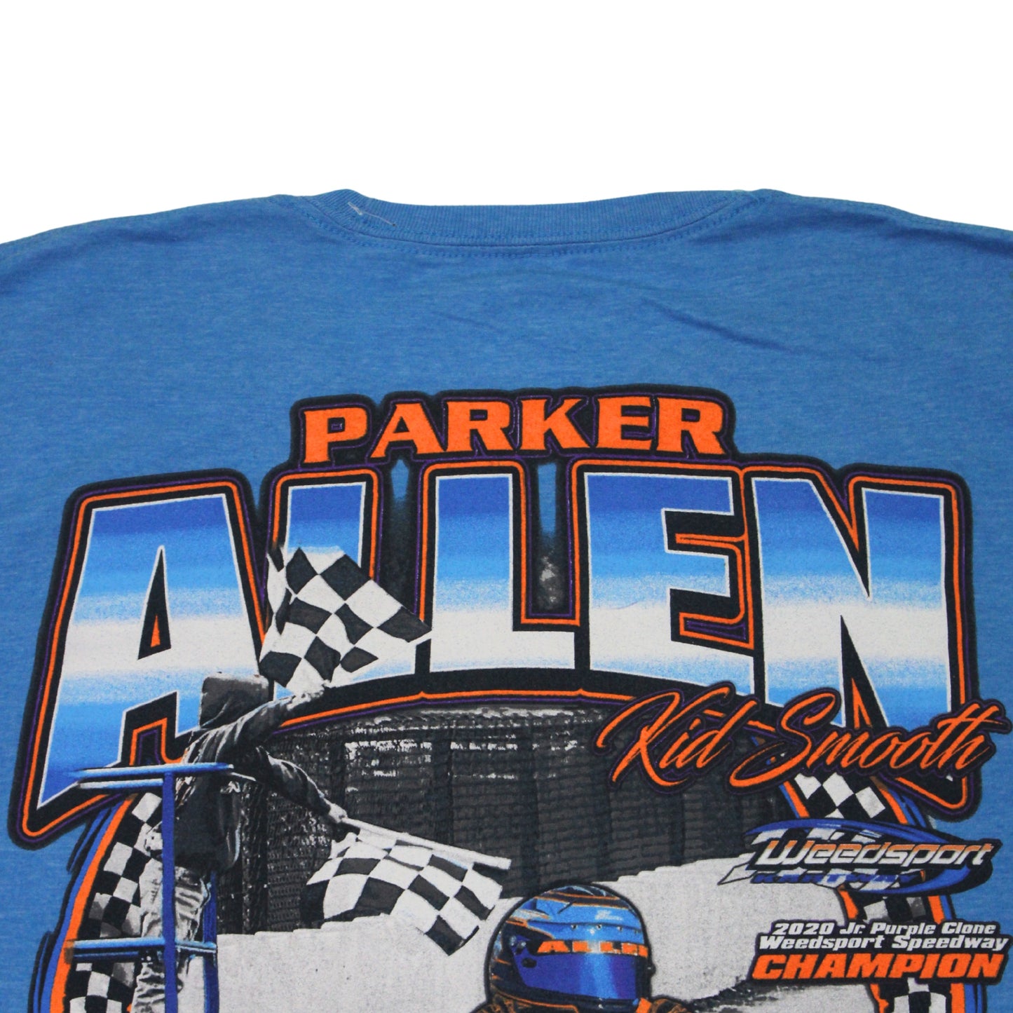 2020 PARKER ALLEN “KID SMOOTH” WEEDSPORT SPEEDWAY CHAMPION TEE