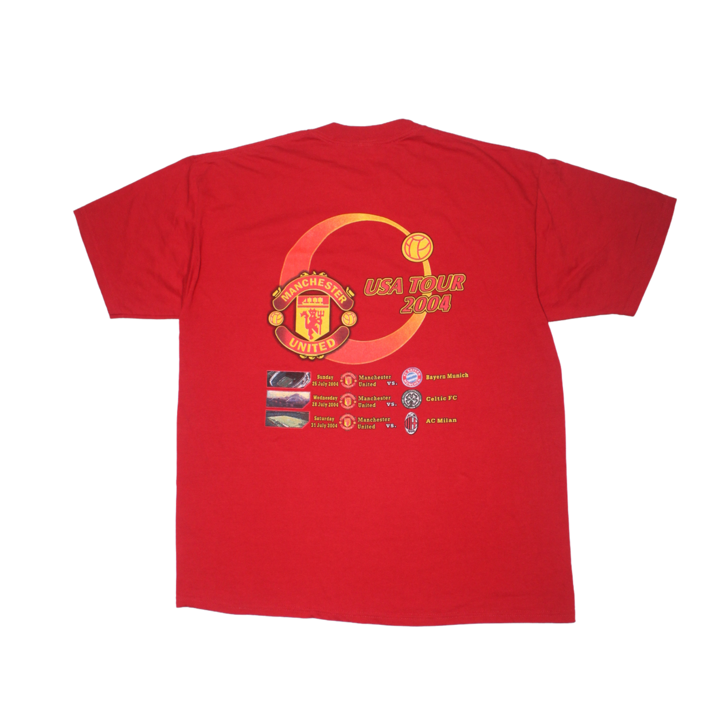 2004 MANCHESTER UNITED "USA TOUR" FOOTBALL TEE