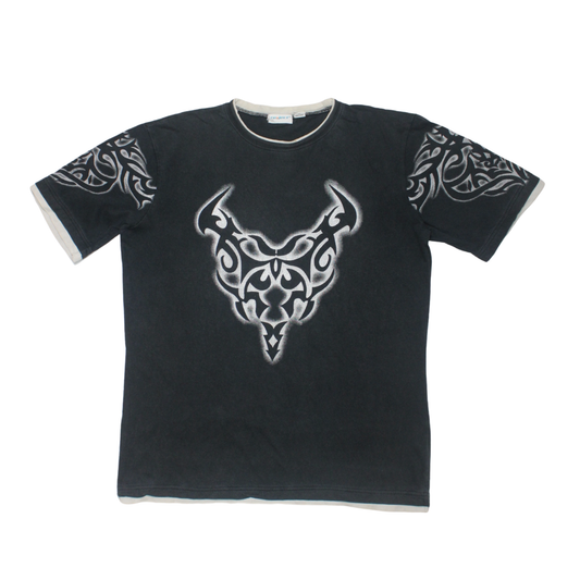 2000S Y2K TRIBAL DEMON GRAPHIC TEE