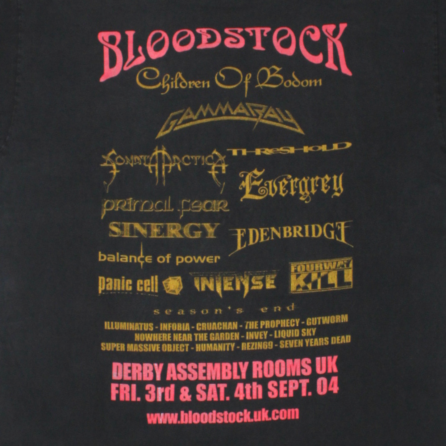 2004 BLOODSTOCK "UK METALFEST" FESTIVAL TEE