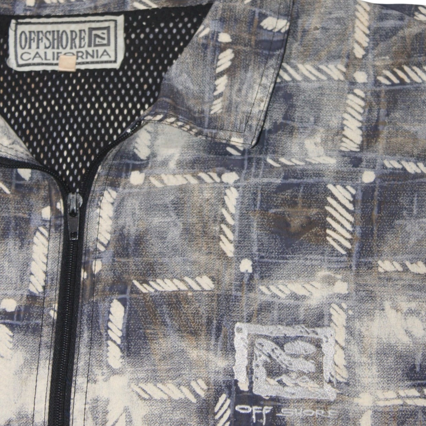 VINTAGE OFFSHORE CALIFORNIA AOP ZIP WINDCHEATER JACKET