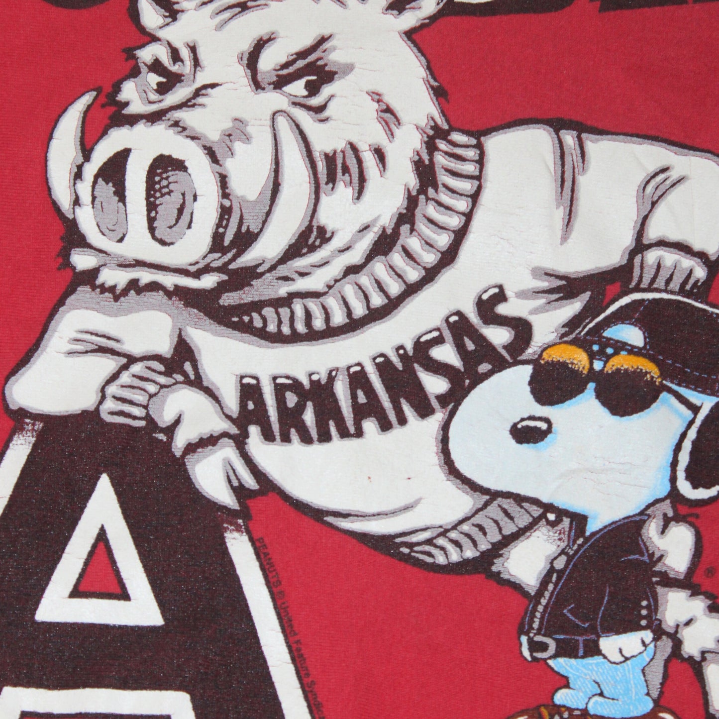 1990S ARKANSAS RAZORBACKS × PEANUTS SWEATSHIRT
