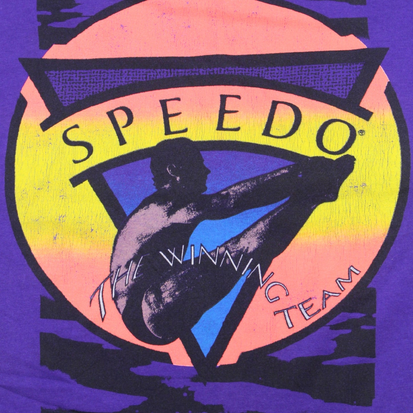 1990S SPEEDO “THE WINNING TEAM” DOUBLE-SIDED SWIM GRAPHIC TEE