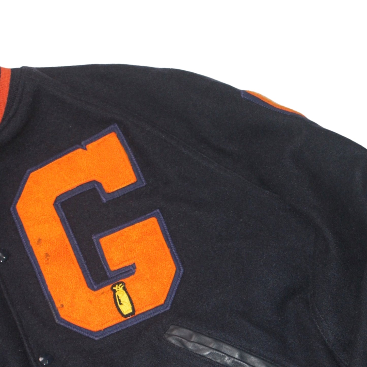 1990S GLASSCOCK “G” LETTERMAN VARSITY JACKET