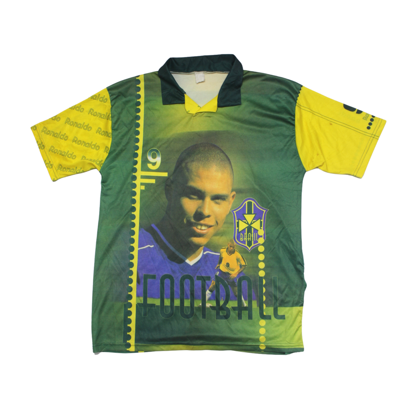 90S RONALDO BRASIL "R9" BOOTLEG FOOTBALL JERSEY