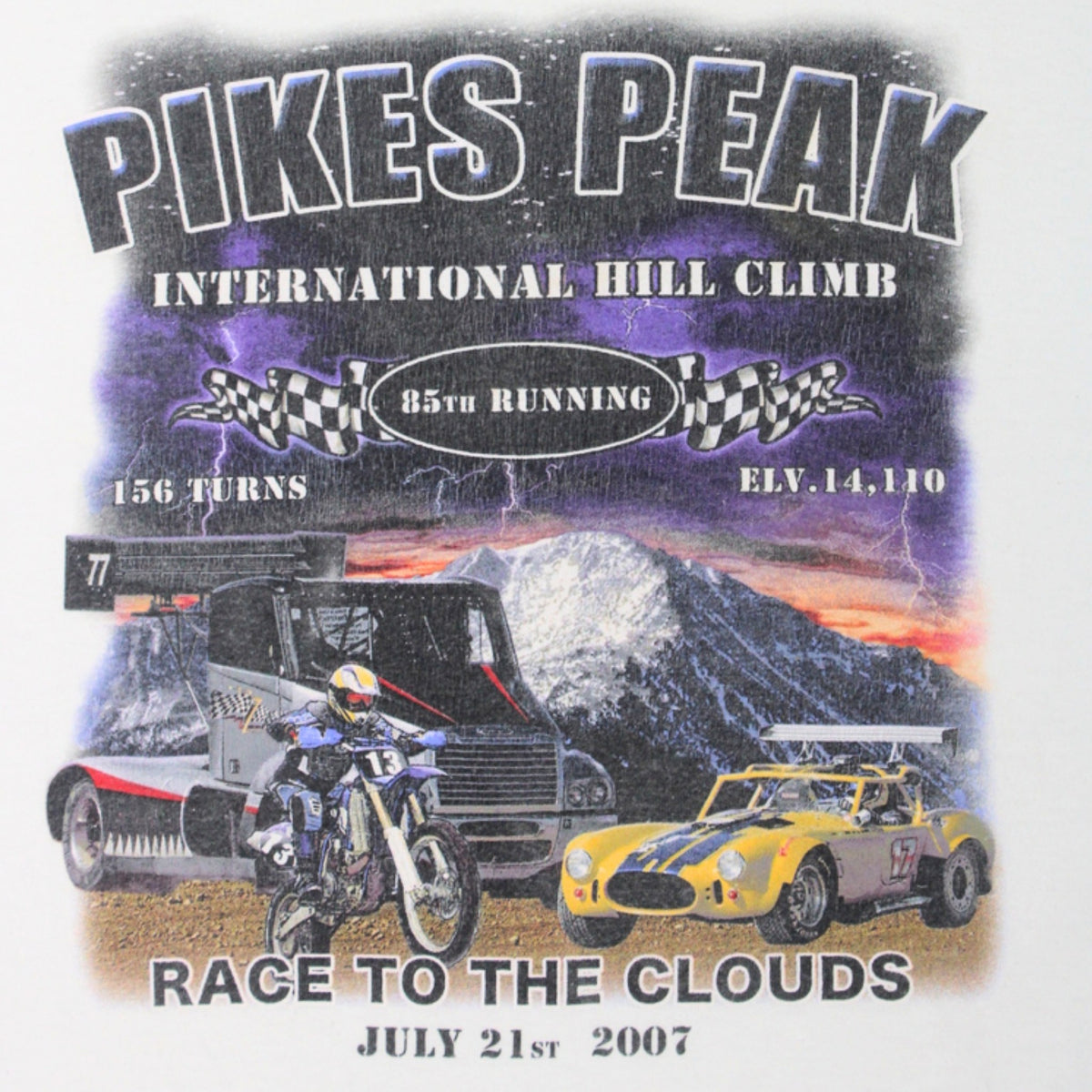 2007 PIKES PEAK "RACE TO THE CLOUDS" HILL CLIMB TEE
