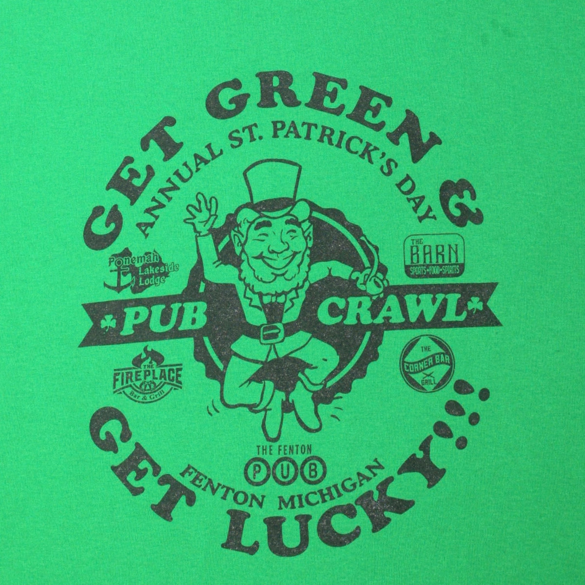 2010S "GET GREEN & GET LUCKY" PUB CRAWL TEE