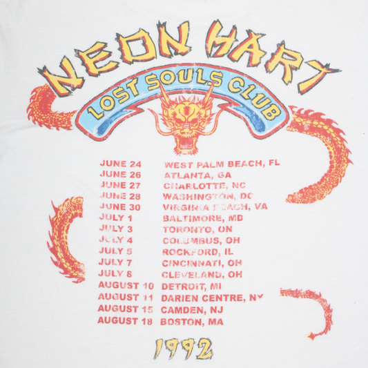 1992 NEON HART "LOST SOULS CLUB" TOUR TEE