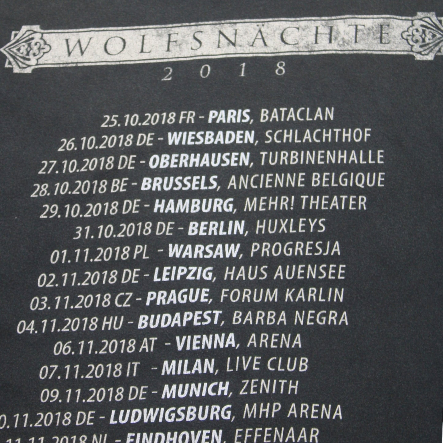 POWERWOLF “WOLFSNÄCHTE 2018” TOUR TEE