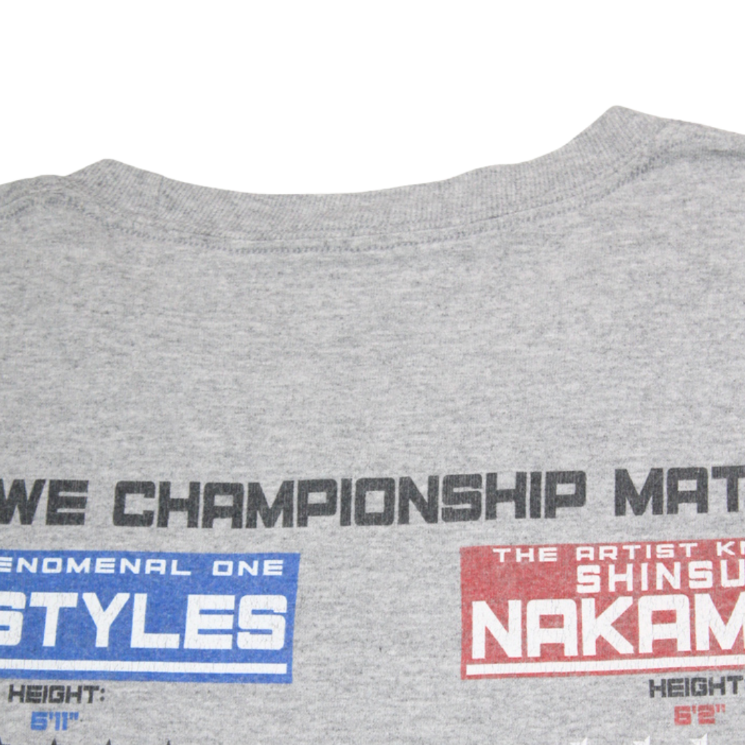 2018 WWE "AJ STYLES VS NAKAMURA" WRESTLEMANIA TEE