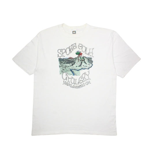 1996 SPOKE FOLK CYCLERY "HEALDSBURG, CA" FROG TEE