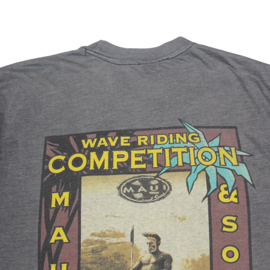 1995 MAUI AND SONS "HAWAIIAN WARRIOR" SURF TEE