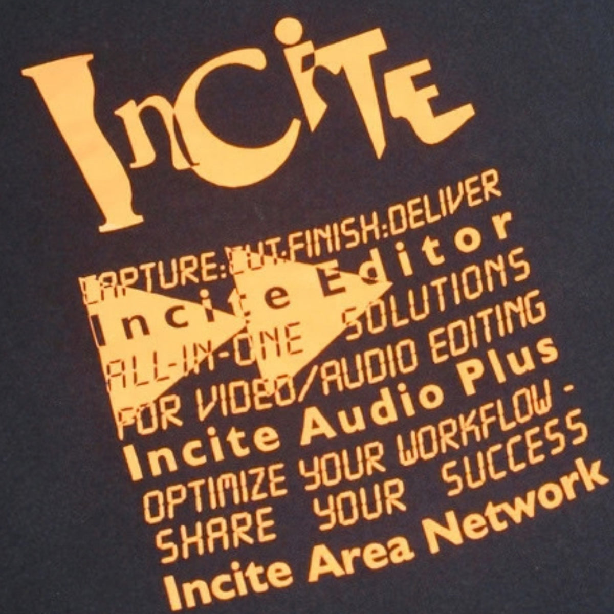 2000S INCITE "VIDEO AUDIO EDITING" PROMO TEE