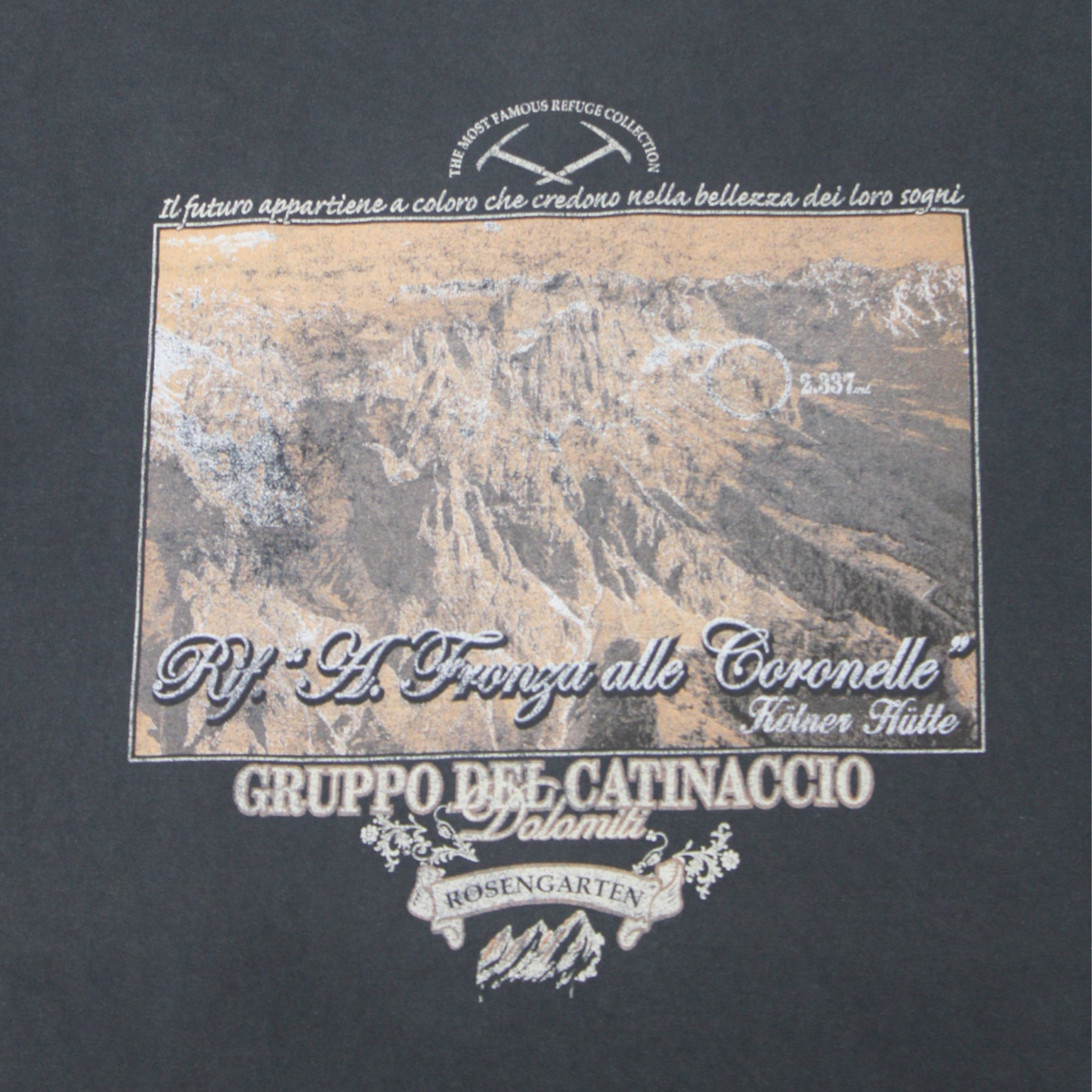 2010S DOLOMITES "RIFUGIO CORONELLE" MOUNTAIN REFUGE TEE
